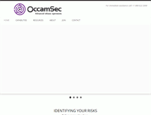 Tablet Screenshot of occamsec.com